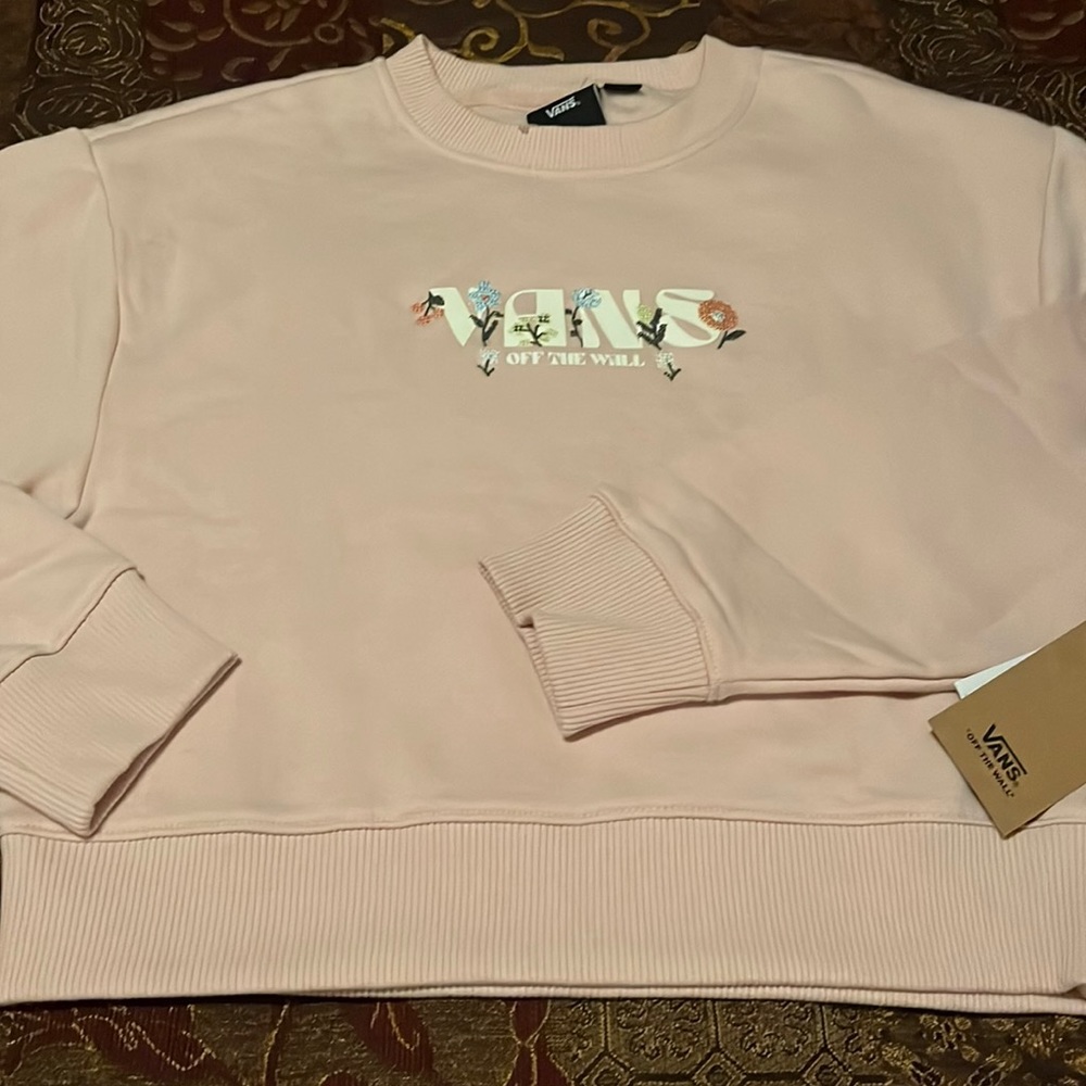 Vans Cropped Fleece Lined Sweatshirt - Picture 1 of 6